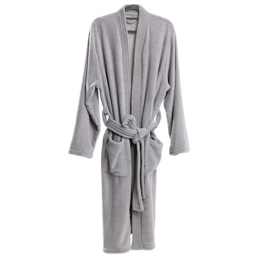 Soft Cotton Bathrobe, Grey