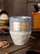 Middle Eastern-Inspired Ceramic Coffee Cup with Copper Accent, Teacup - Insulated, Reusable, Perfect for Home &amp; Holiday Gifts, gray