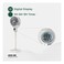 Green Lion Quad Flex Fan Rechargeable Fan, White