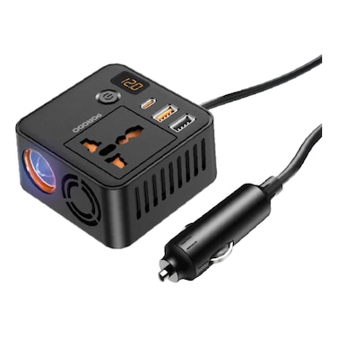 Porodo Universal Ac Power Inverter, Black