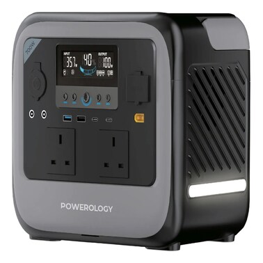 Powerology Pater II Portable Power Station, Grey