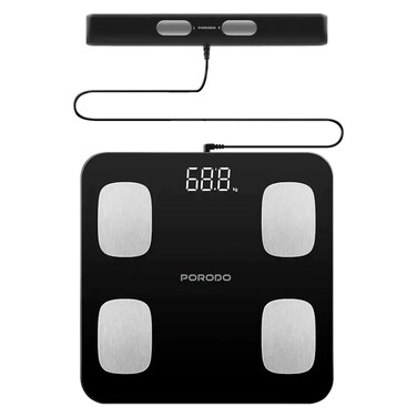 Porodo Lifestyle Precise Analysis Smart Scale, Black