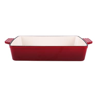 Kasa Cast Iron Baking Dish, Red, 39x23cm