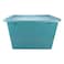 Organization Storage Box with Lid, Blue, 60L