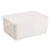 Organization Plastic Box with Lid, White, Medium