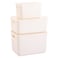 Organization Plastic Box with Lid, White, Medium