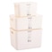 Organization Plastic Box with Lid, White, Medium