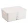 Organization Plastic Box with Lid, White, Medium