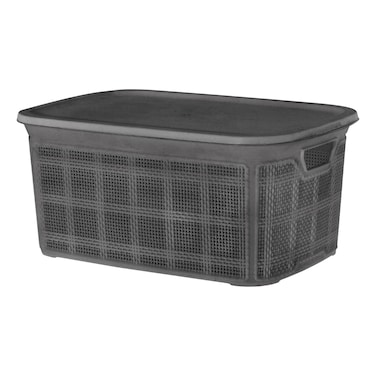 Kasa Plastic Storage Box, Grey, 10L