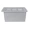 صندوق تخزين منظم مع غطاء - رمادي 42 لتر