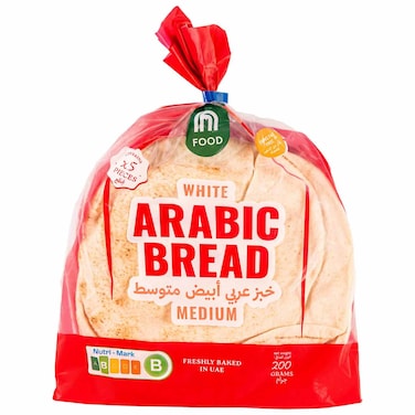 M Food Arabic Bread Medium White, 200g