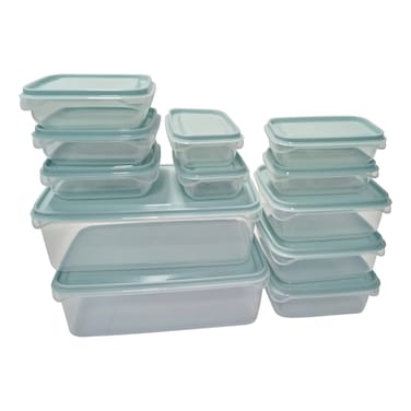 Kasa Basic Plastic Airtight Boxes, 12 PCS