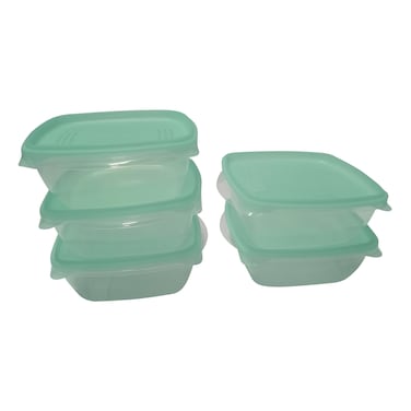 Kasa Airtight Square Plastic Boxes, 0.8L, 5 PCS