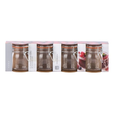 Kasa Oxygen Glass Jars, 4 PCS
