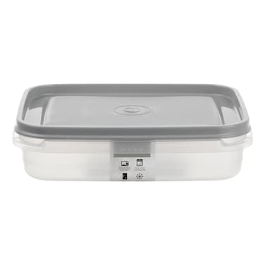 Kasa Rectangular Hermetic Box, Grey, 0.5L