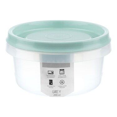 Kasa Hermetic Box Round, Grey, 0.2L