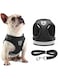 NeoStyle Dog Harness with Leash Set,No Pull Adjustable Reflective Step-in Puppy Harness with Padded Vestfor Extra-Small/Small Medium Large Dogs and Cats (L, Black(2-piece set))