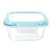 Kasa Pump Glass Square Airtight Box, 450ml