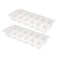 Plastic Ice Cube Trays, White 2 PCS