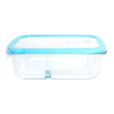 كاسا حاويات الزجاجية المحكمة الإغلاق مع فتحة وفواصل، سعة 0.58 لتر