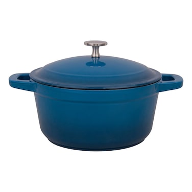 Cast Iron Casserole, Blue, 2.6L