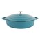 Low Cast Iron Casserole, Blue, 3.3L