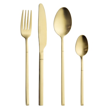 Cutlery Set, Gold, 24 PCS