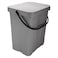 سلة نفايات سهلة الحمل، باللون الرمادي، 20 لترًا