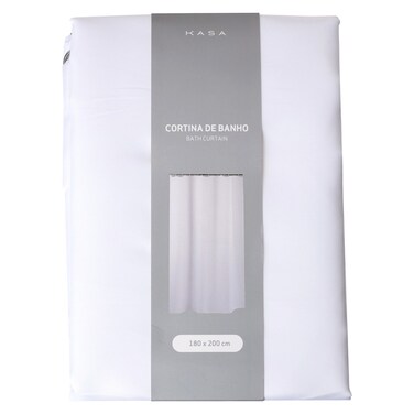 كاسا ستارة حمام بوليستر، باللون الأبيض، 180×200 سم