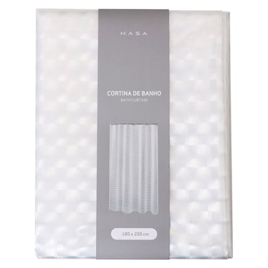 ستارة حمام PEVA، شفافة ثلاثية الأبعاد، 180×200 سم