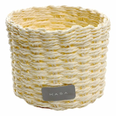 Kasa Round Basket, Large, Light Beige