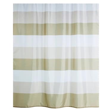 Kasa Polyester Bath Curtain, Beige