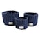 Kasa Round Baskets, Blue 3 PCS