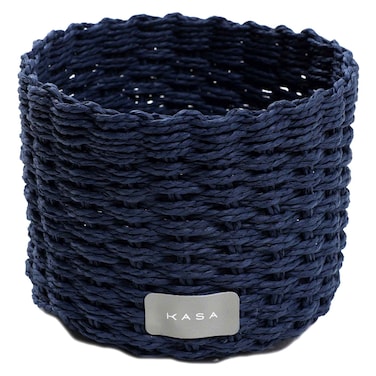 Kasa Round Baskets Medium, Blue
