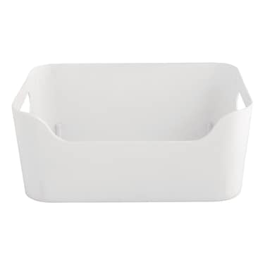سلة بلاستيكية للتنظيم، أبيض، صغير
