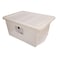 Storage Organizer Box with Lid, Transparent, 42L