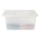 Storage Organizer Box with Lid, Transparent, 42L