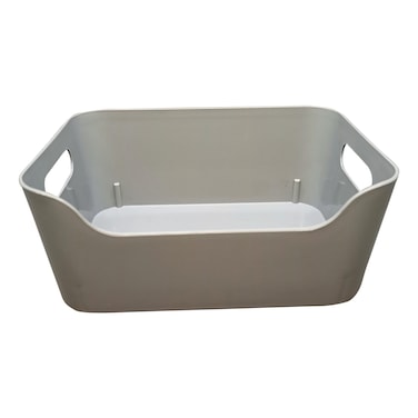 تنظيم سلة بلاستيكية، رمادي