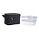 Kasa Food Holder Suitcase with 3 Lunch Box, Black