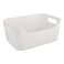 سلة بلاستيكية للتنظيم، أبيض