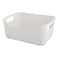 سلة بلاستيكية للتنظيم، أبيض