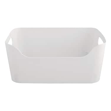 سلة بلاستيكية للتنظيم، أبيض