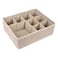 Drawer Organizer 12 Compartments, Beige