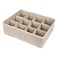 Drawer Organizer 12 Compartments, Beige