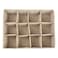 Drawer Organizer 12 Compartments, Beige