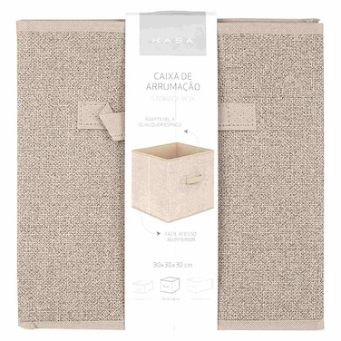 كاسا منظم مكعب، بيج، 30×30×30 سم