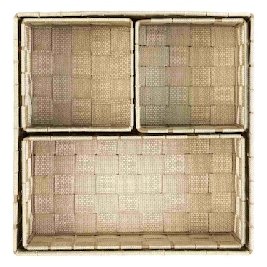 Storage Baskets, Taupe 4 PCS