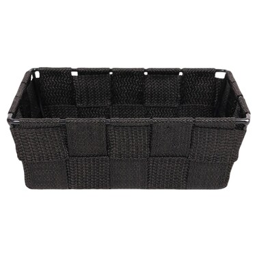 VIGO Woven Storage Basket Black, 10x5x15cm