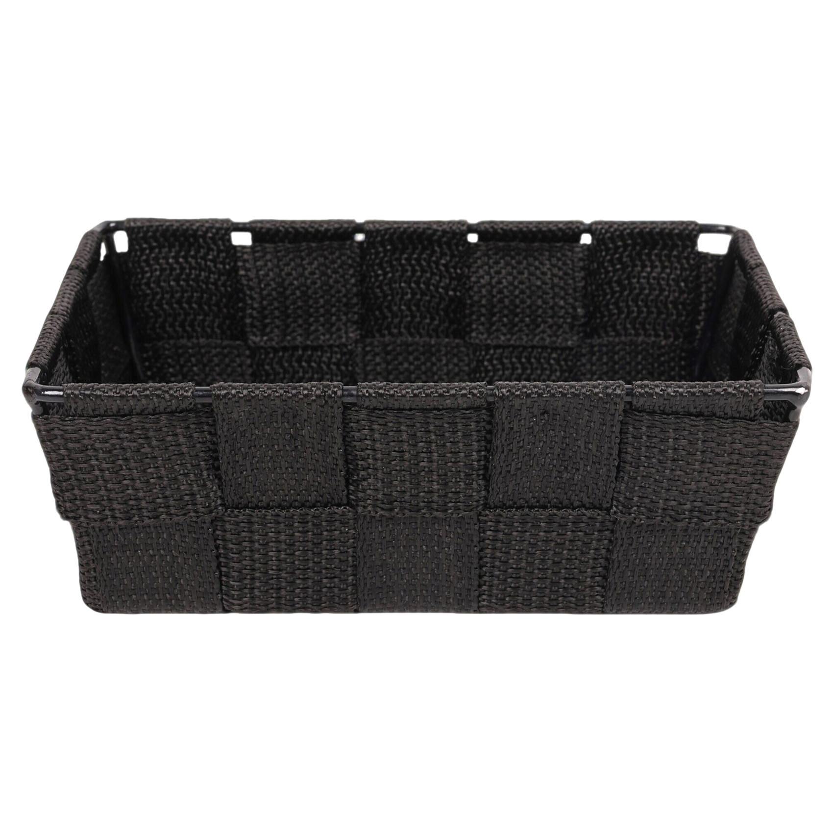 VIGO Woven Storage Basket Black, 10x5x15cm