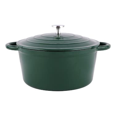 مقلاة من الحديد الزهر، أخضر، 24 سم